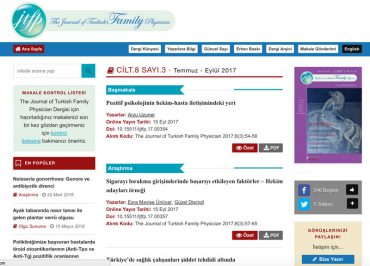 The Journal of Turkish Family Physician The Journal of Turkish Family Physician